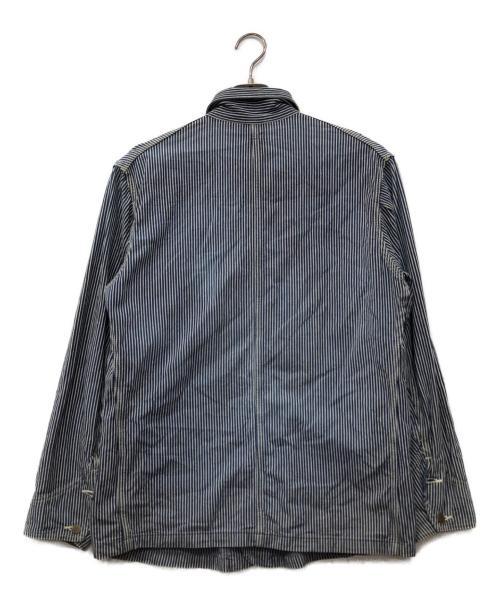 LEE（リー）LEE (リー) 復刻91-J ヒッコリーカバーオール ネイビー×ホワイト サイズ:38の古着・服飾アイテム