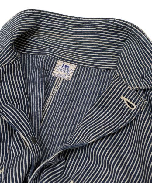 LEE（リー）LEE (リー) 復刻91-J ヒッコリーカバーオール ネイビー×ホワイト サイズ:38の古着・服飾アイテム
