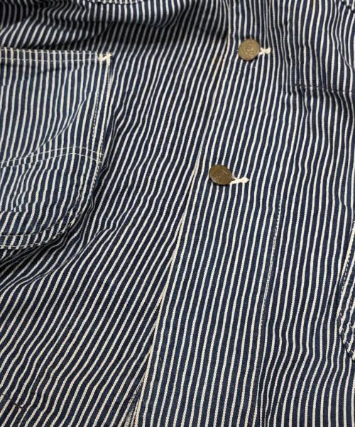 LEE（リー）LEE (リー) 復刻91-J ヒッコリーカバーオール ネイビー×ホワイト サイズ:38の古着・服飾アイテム