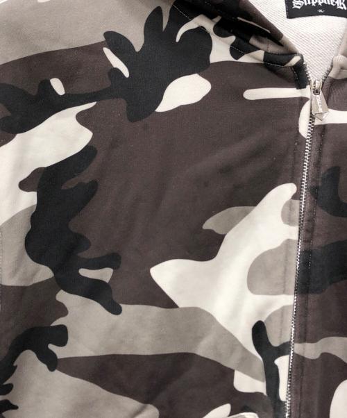 SUPPLIER（サプライヤー）SUPPLIER (サプライヤー) ラインストーンカモフラジップパーカー グレー サイズ:XLの古着・服飾アイテム