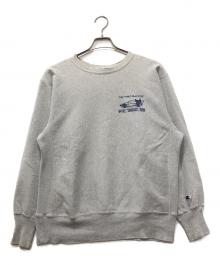 Champion（チャンピオン）の古着「両面プリントリバースウィーブスウェット」｜グレー