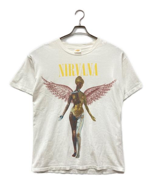 00'S NIRVANA（2000年代ニルヴァーナ）00'S NIRVANA (2000年代ニルヴァーナ) IN UTERO バンドTシャツ ホワイト サイズ:Lの古着・服飾アイテム