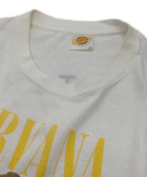 00'S NIRVANA（2000年代ニルヴァーナ）00'S NIRVANA (2000年代ニルヴァーナ) IN UTERO バンドTシャツ ホワイト サイズ:Lの古着・服飾アイテム