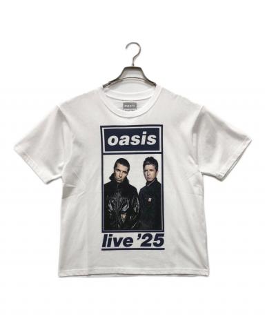 【Tシャツ66】古着oasis MADE IN U.K. Vネック希少 中古・古着通販】oasis (オアシス) バンドTシャツ ホワイト サイズ:M