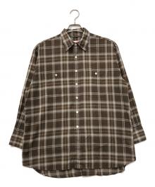 Spick and Span（スピック＆スパン）の古着「コットンボイルチェックシャツ」｜ブラウン