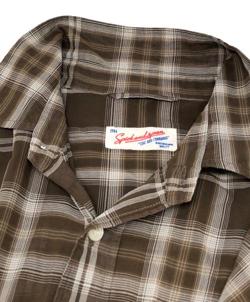 Spick and Span（スピック＆スパン）Spick and Span (スピック＆スパン) コットンボイルチェックシャツ ブラウン サイズ:下記参照の古着・服飾アイテム