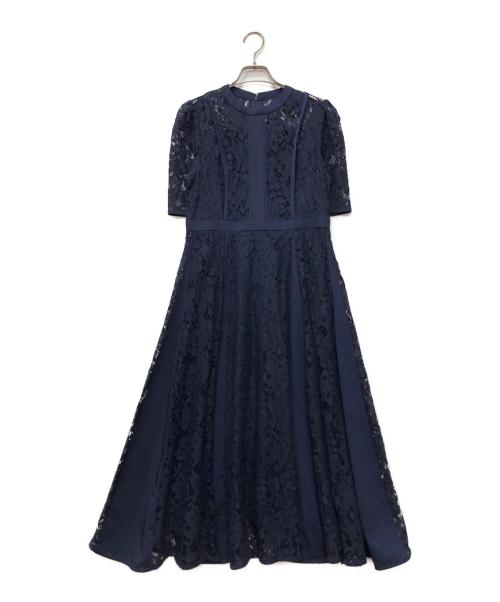 CELFORD（セルフォード）CELFORD (セルフォード) ドッキングデザインレースドレス ネイビー サイズ:38の古着・服飾アイテム