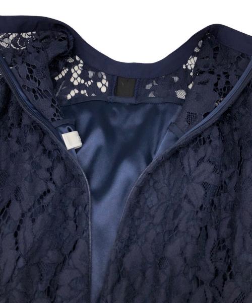 CELFORD（セルフォード）CELFORD (セルフォード) ドッキングデザインレースドレス ネイビー サイズ:38の古着・服飾アイテム