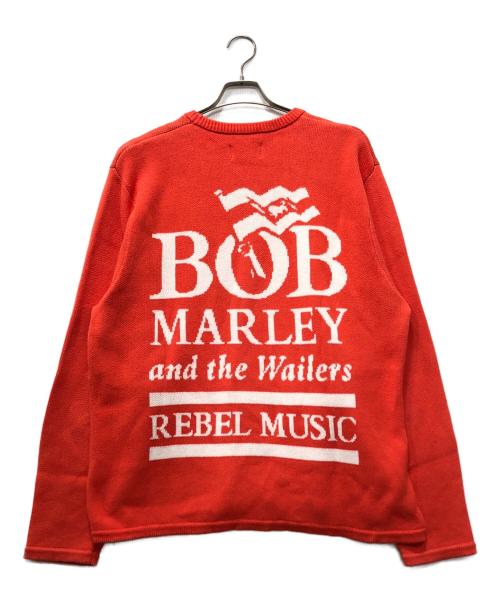 stussy（ステューシー）stussy (ステューシー) BOB MARLEY KNIT SWEATER オレンジ サイズ:XLの古着・服飾アイテム