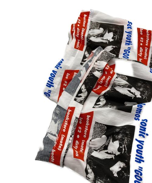 Hysteric Glamour（ヒステリックグラマー）Hysteric Glamour (ヒステリックグラマー) SONIC YOUTH/GOO DEMOS柄 オープンカラーシャツ ホワイト×ブラック×レッド サイズ:XLの古着・服飾アイテム