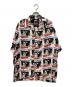 Hysteric Glamour（ヒステリックグラマー）の古着「SONIC YOUTH/GOO DEMOS柄 オープンカラーシャツ」｜ホワイト×ブラック×レッド