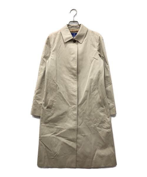BURBERRY BLUE LABEL（バーバリー ブルー レーベル）BURBERRY BLUE LABEL (バーバリー ブルー レーベル) ノバチェックライニングステンカラーコート ベージュ サイズ:38の古着・服飾アイテム