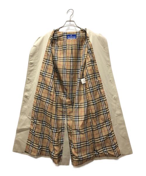 BURBERRY BLUE LABEL（バーバリー ブルー レーベル）BURBERRY BLUE LABEL (バーバリー ブルー レーベル) ノバチェックライニングステンカラーコート ベージュ サイズ:38の古着・服飾アイテム