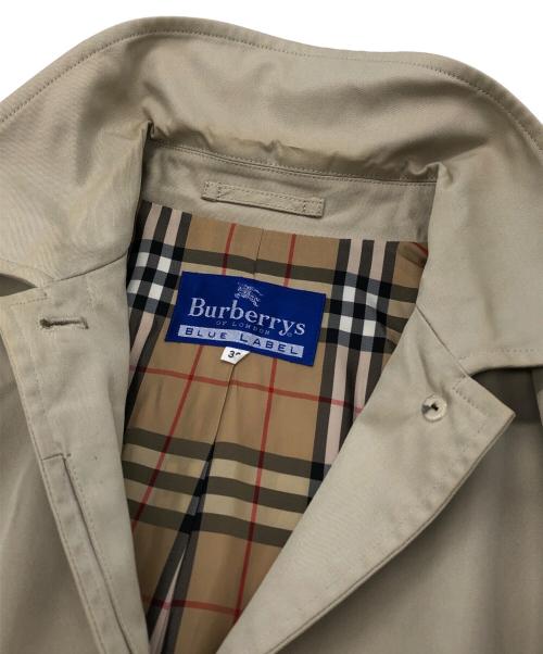 BURBERRY BLUE LABEL（バーバリー ブルー レーベル）BURBERRY BLUE LABEL (バーバリー ブルー レーベル) ノバチェックライニングステンカラーコート ベージュ サイズ:38の古着・服飾アイテム