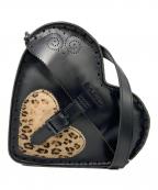 Dr.Martensドクターマーチン）の古着「HEART PURSE レオパードショルダーバッグ」｜ブラック×ベージュ