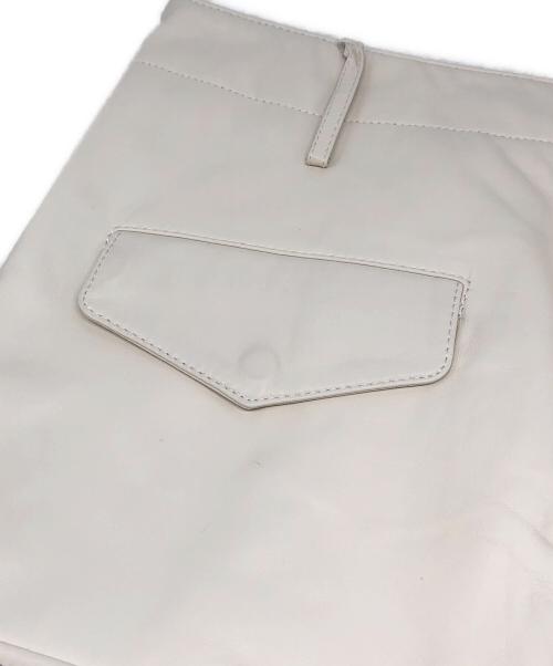 NOMANUAL（ノーマニュアル）NOMANUAL (ノーマニュアル) LEATHER CARGO PANTS アイボリー サイズ:Mの古着・服飾アイテム