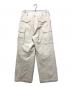 NOMANUAL (ノーマニュアル) LEATHER CARGO PANTS アイボリー サイズ:M：16000円