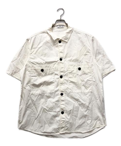 STONE ISLAND（ストーンアイランド）STONE ISLAND (ストーンアイランド) ガーメントダイS/Sシャツ ホワイト サイズ:XLの古着・服飾アイテム