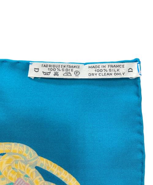 HERMES（エルメス）HERMES (エルメス) カレ90 シルクスカーフ ”Grand Fonds 深海” ブルー サイズ:下記参照の古着・服飾アイテム