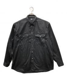 THE NORTH FACE（ザ ノース フェイス）の古着「ロングスリーブロックステディチノシャツ」｜ブラック