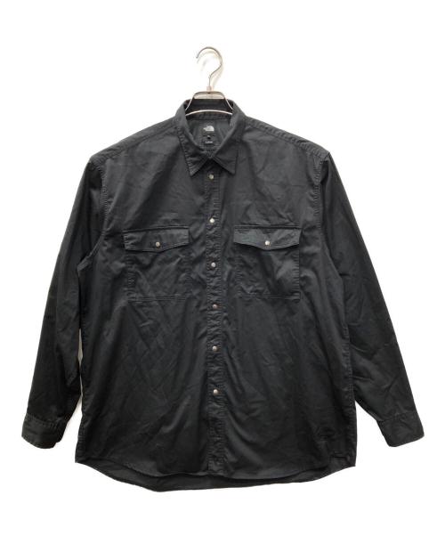 THE NORTH FACE（ザ ノース フェイス）THE NORTH FACE (ザ ノース フェイス) ロングスリーブロックステディチノシャツ ブラック サイズ:Lの古着・服飾アイテム