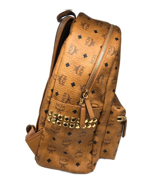 MCM（エムシーエム）MCM (エムシーエム) ヴィセトス STARK レザースタッズバックパック ブラウン サイズ:下記参照の古着・服飾アイテム