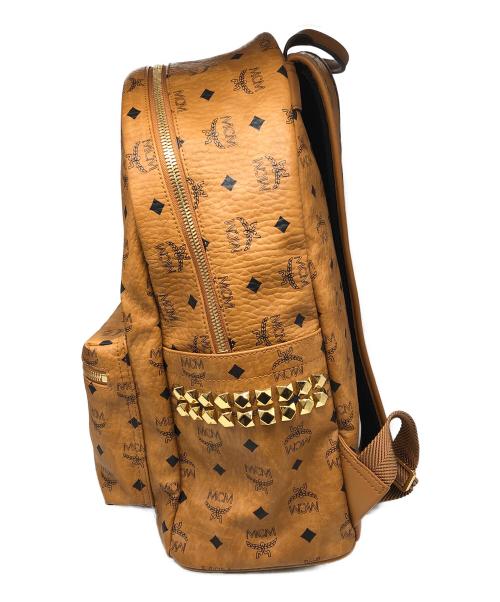 MCM（エムシーエム）MCM (エムシーエム) ヴィセトス STARK レザースタッズバックパック ブラウン サイズ:下記参照の古着・服飾アイテム