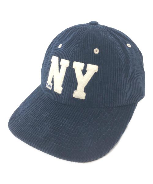 POLO RALPH LAUREN（ポロ・ラルフローレン）POLO RALPH LAUREN (ポロ・ラルフローレン) NYコーデュロイキャップ ネイビー サイズ:下記参照の古着・服飾アイテム