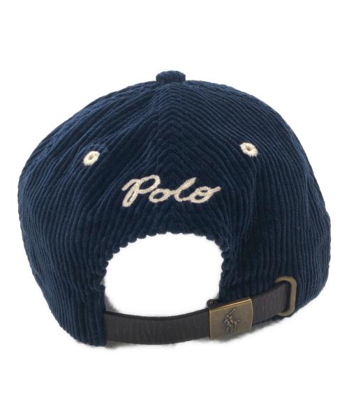 POLO RALPH LAUREN（ポロ・ラルフローレン）POLO RALPH LAUREN (ポロ・ラルフローレン) NYコーデュロイキャップ ネイビー サイズ:下記参照の古着・服飾アイテム