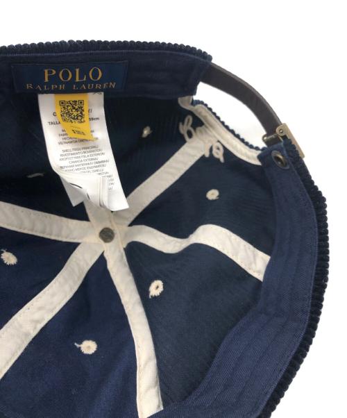POLO RALPH LAUREN（ポロ・ラルフローレン）POLO RALPH LAUREN (ポロ・ラルフローレン) NYコーデュロイキャップ ネイビー サイズ:下記参照の古着・服飾アイテム