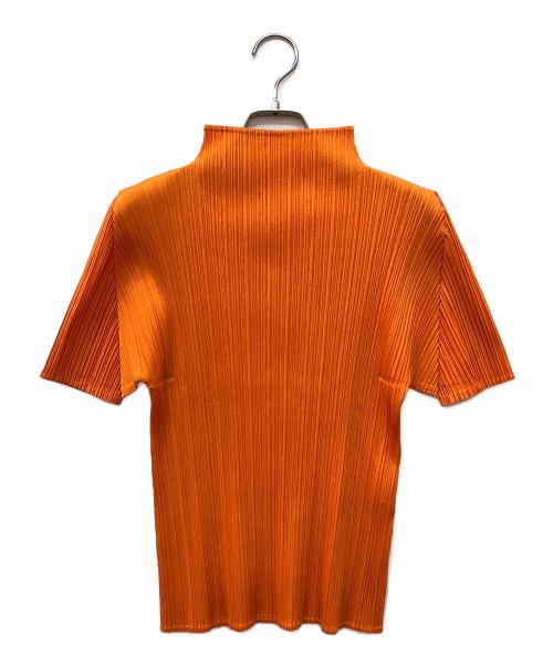 PLEATS PLEASE（プリーツプリーズ）PLEATS PLEASE (プリーツプリーズ) ハイネックプリーツカットソー オレンジ サイズ:3の古着・服飾アイテム