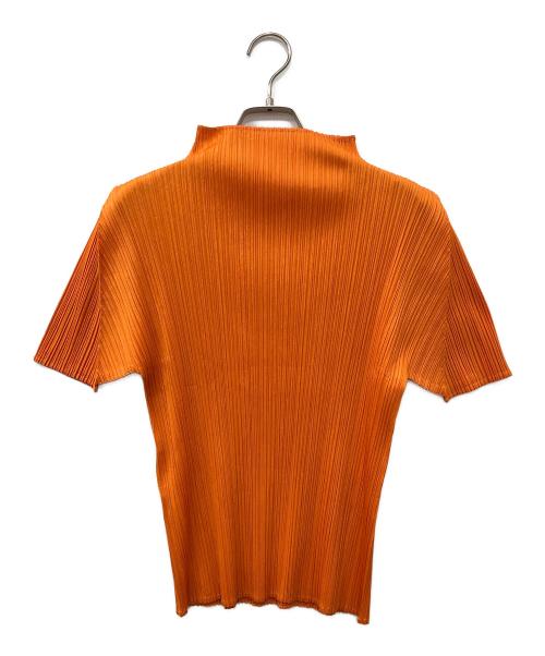 PLEATS PLEASE（プリーツプリーズ）PLEATS PLEASE (プリーツプリーズ) ハイネックプリーツカットソー オレンジ サイズ:3の古着・服飾アイテム