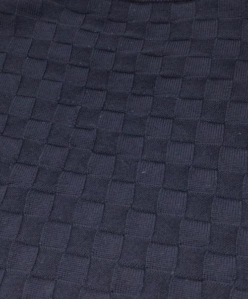 LOUIS VUITTON（ルイ ヴィトン）LOUIS VUITTON (ルイ ヴィトン) ダミエシグネチャーニット ネイビー サイズ:SIZE XSの古着・服飾アイテム