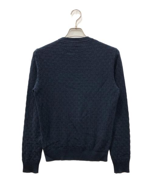 LOUIS VUITTON（ルイ ヴィトン）LOUIS VUITTON (ルイ ヴィトン) ダミエ クルーネックセーター ネイビー サイズ:SIZE XSの古着・服飾アイテム