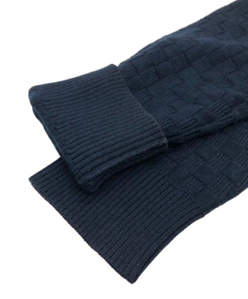 LOUIS VUITTON（ルイ ヴィトン）LOUIS VUITTON (ルイ ヴィトン) ダミエ クルーネックセーター ネイビー サイズ:SIZE XSの古着・服飾アイテム