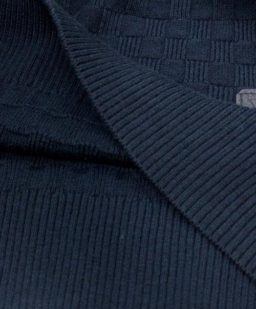 LOUIS VUITTON（ルイ ヴィトン）LOUIS VUITTON (ルイ ヴィトン) ダミエ クルーネックセーター ネイビー サイズ:SIZE XSの古着・服飾アイテム