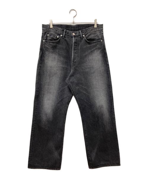 Graphpaper（グラフペーパー）Graphpaper (グラフペーパー) Selvage Denim Five Pocket Wide Straight Pants ブラック サイズ:3の古着・服飾アイテム