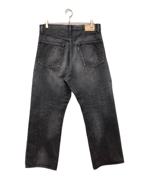 Graphpaper（グラフペーパー）Graphpaper (グラフペーパー) Selvage Denim Five Pocket Wide Straight Pants ブラック サイズ:3の古着・服飾アイテム