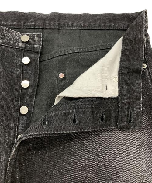 Graphpaper（グラフペーパー）Graphpaper (グラフペーパー) Selvage Denim Five Pocket Wide Straight Pants ブラック サイズ:3の古着・服飾アイテム
