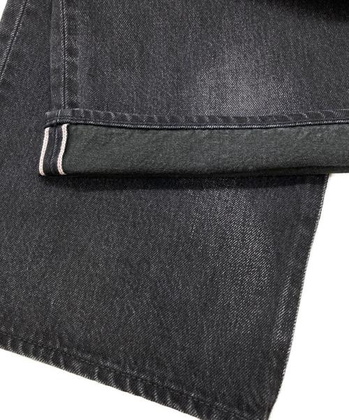 Graphpaper（グラフペーパー）Graphpaper (グラフペーパー) Selvage Denim Five Pocket Wide Straight Pants ブラック サイズ:3の古着・服飾アイテム