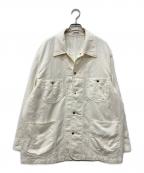 AURALEEオーラリー）の古着「WOOL COTTON LINEN OX WORK JACKET」｜ホワイト
