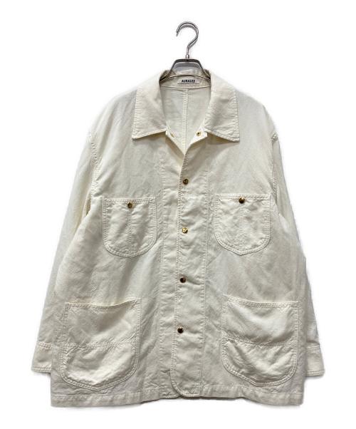 AURALEE（オーラリー）AURALEE (オーラリー) WOOL COTTON LINEN OX WORK JACKET ホワイト サイズ:5の古着・服飾アイテム