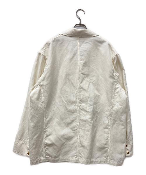 AURALEE（オーラリー）AURALEE (オーラリー) WOOL COTTON LINEN OX WORK JACKET ホワイト サイズ:5の古着・服飾アイテム