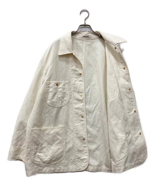 AURALEE（オーラリー）AURALEE (オーラリー) WOOL COTTON LINEN OX WORK JACKET ホワイト サイズ:5の古着・服飾アイテム