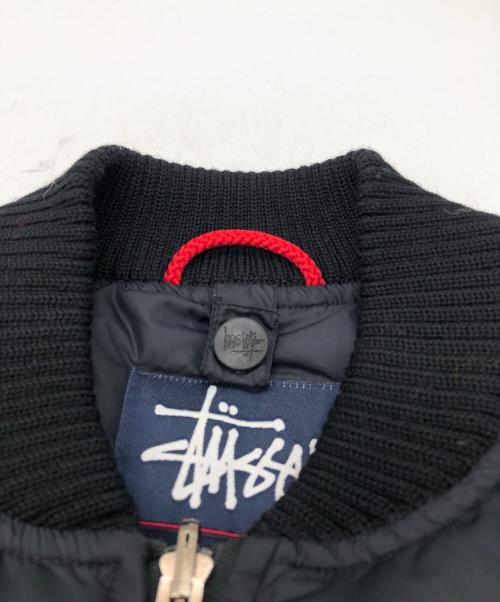 stussy（ステューシー）stussy (ステューシー) ダウンベスト ブラック サイズ:SIZE Lの古着・服飾アイテム