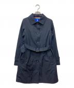 BLUE LABEL CRESTBRIDGEブルーレーベルクレストブリッジ）の古着「ステンカラーコート」｜ネイビー