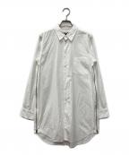 BLACK COMME des GARCONSブラックコムデギャルソン）の古着「Side Zip Over Long Shirt(サイド ジップ オーバー シャツ)」｜ホワイト