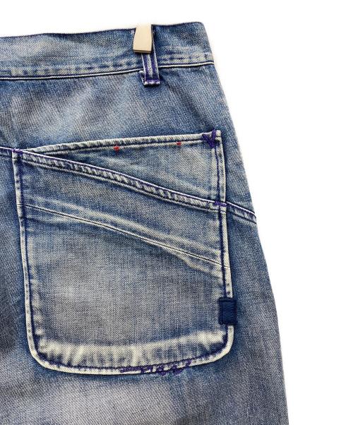 JORDAN（ジョーダン）JORDAN (ジョーダン) 刺繍バギーデニムパンツ ブルー サイズ:36の古着・服飾アイテム