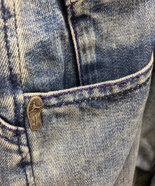 JORDAN（ジョーダン）JORDAN (ジョーダン) 刺繍バギーデニムパンツ ブルー サイズ:36の古着・服飾アイテム