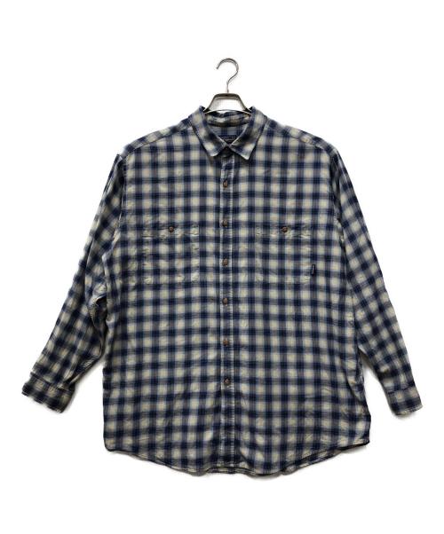 Patagonia（パタゴニア）Patagonia (パタゴニア) オーガニックコットンオンブレチェックシャツ ブルー サイズ:XLの古着・服飾アイテム